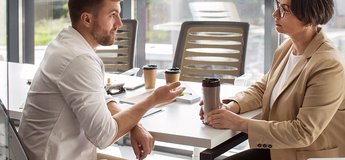 Claremont Legal solicitor speaking with a client